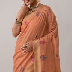 Kusum Peach Saree