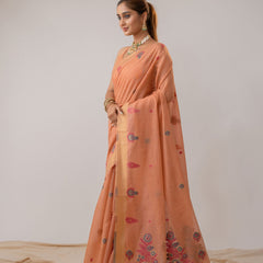 Kusum Peach Saree