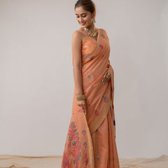 Kusum Peach Saree