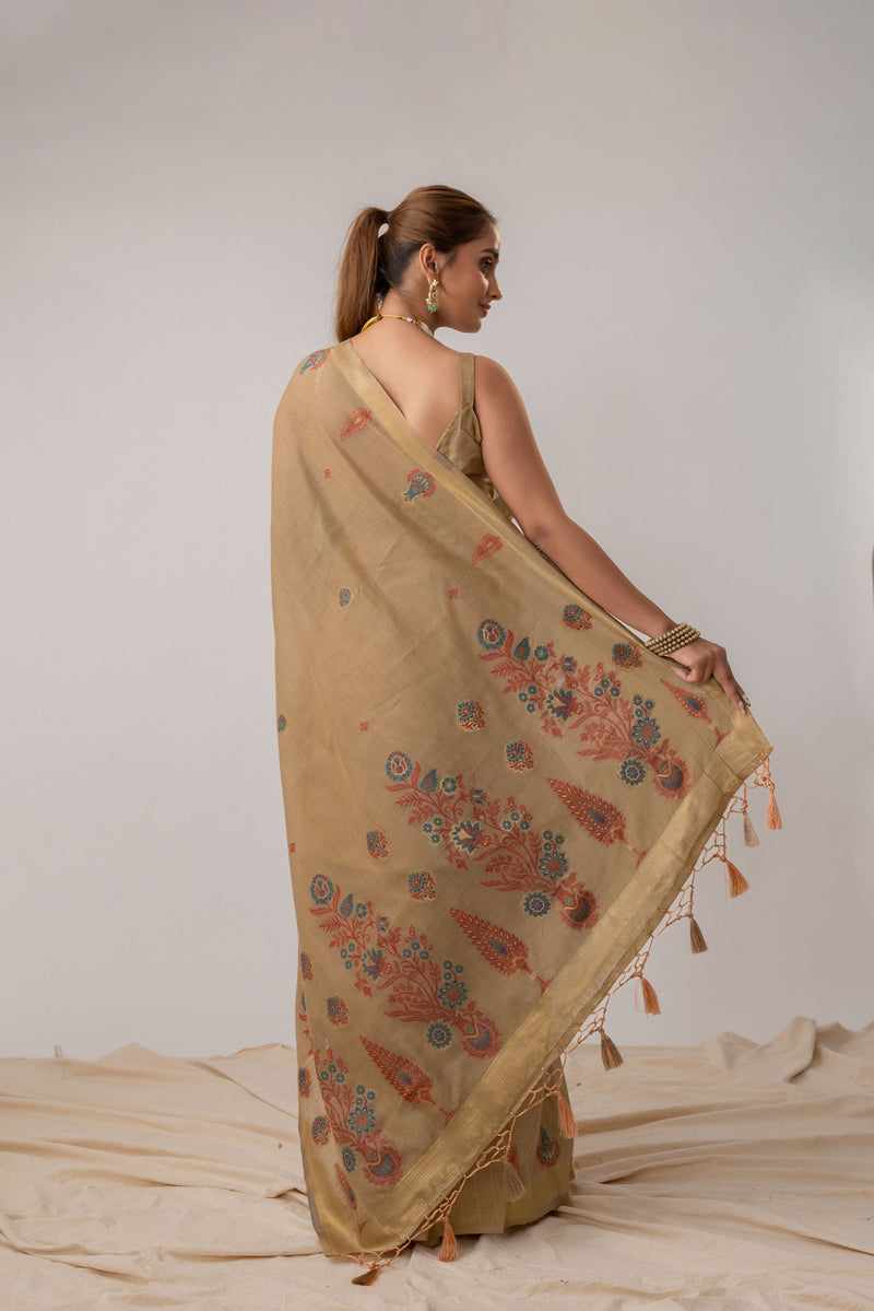 Kusum Beige Saree