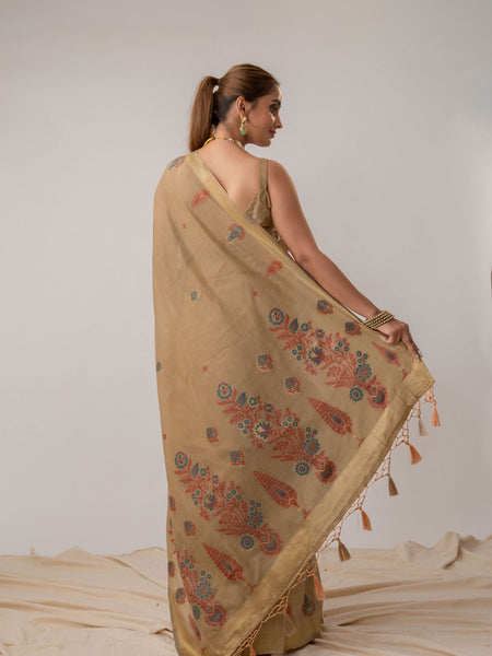 Kusum Beige Saree