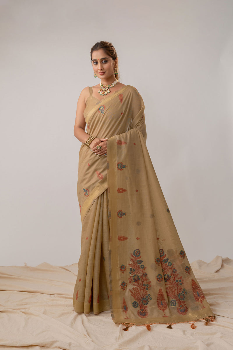 Kusum Beige Saree