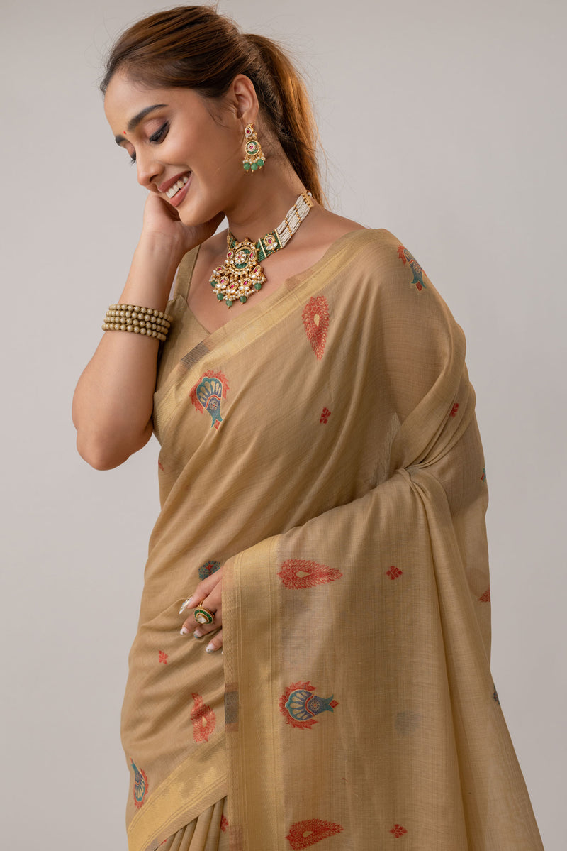Kusum Beige Saree
