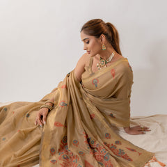 Kusum Beige Saree