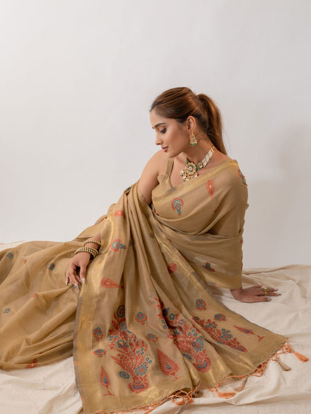 Kusum Beige Saree