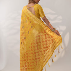 Juhi Cotton Yellow Saree