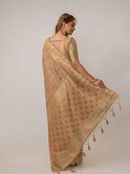 Juhi Cotton Beige Saree