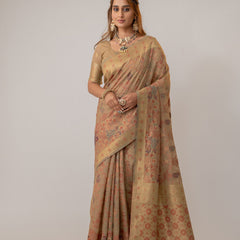 Juhi Cotton Beige Saree