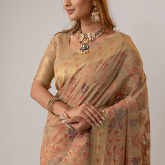 Juhi Cotton Beige Saree