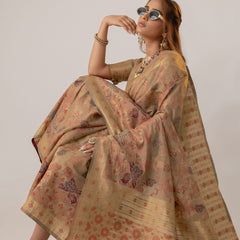 Juhi Cotton Beige Saree