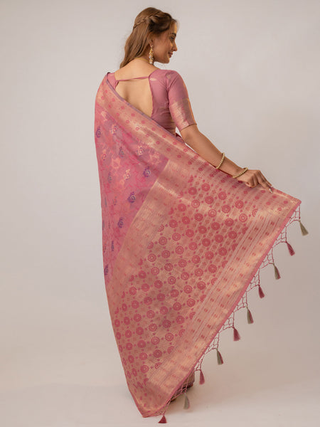 Juhi Cotton Pink Saree