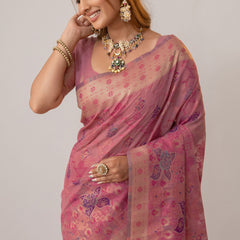 Juhi Cotton Pink Saree