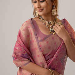 Juhi Cotton Pink Saree
