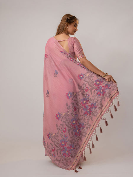Lavanya Cotton Pink Saree