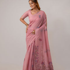 Lavanya Cotton Pink Saree