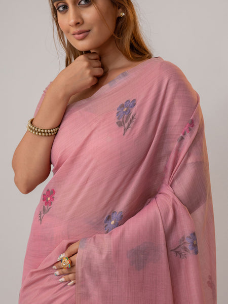 Lavanya Cotton Pink Saree
