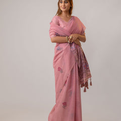 Lavanya Cotton Pink Saree