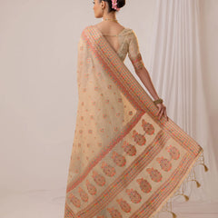 Meher Cotton Beige Saree