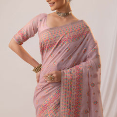 Meher Cotton Purple Saree
