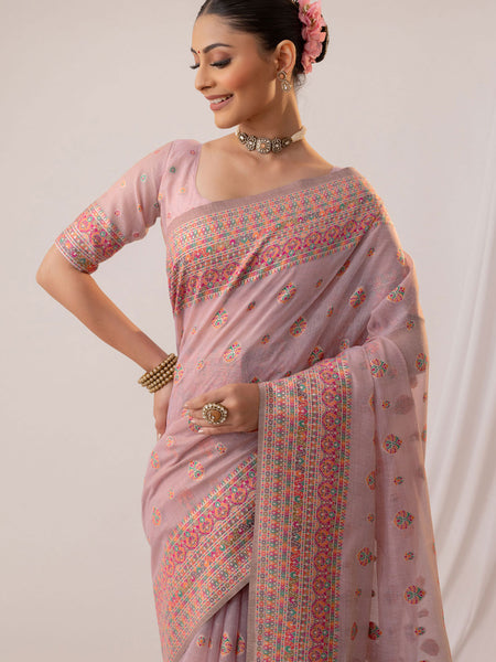 Meher Cotton Purple Saree