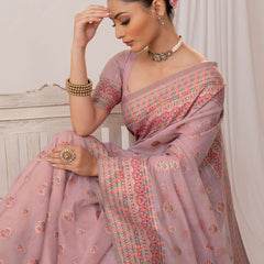 Meher Cotton Purple Saree