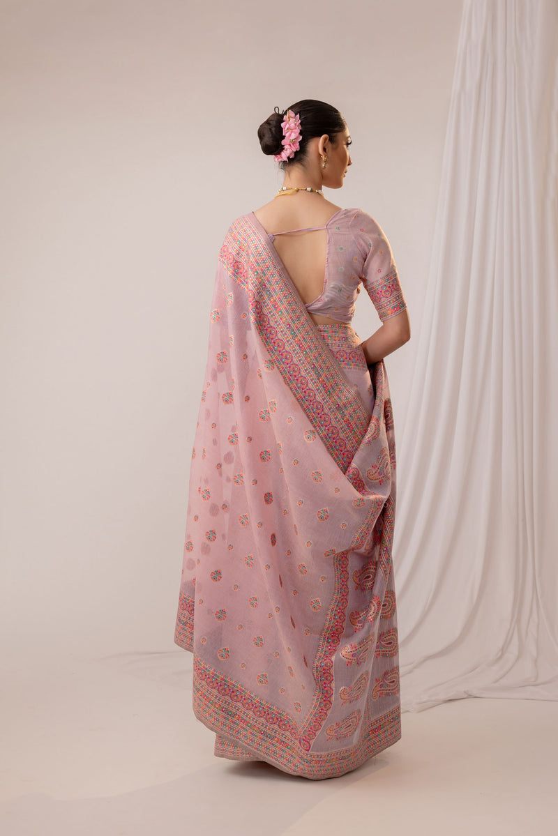 Meher Cotton Purple Saree