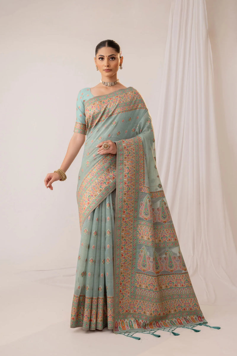 Saba Blue Saree