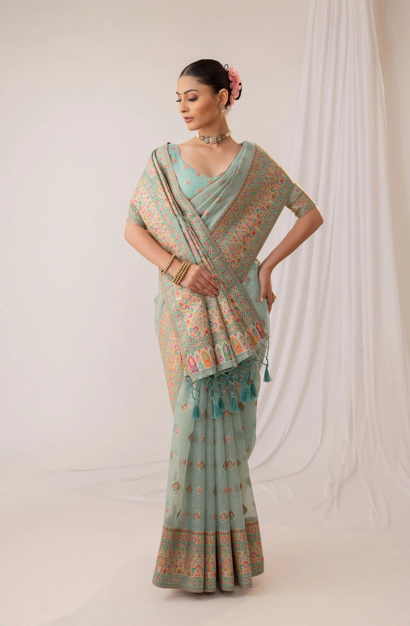 Saba Blue Saree