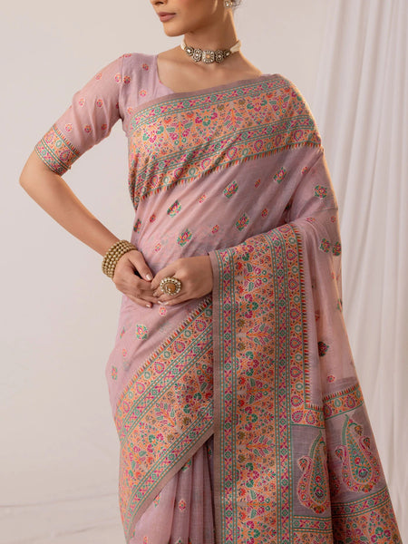 Saba Cotton Purple Saree
