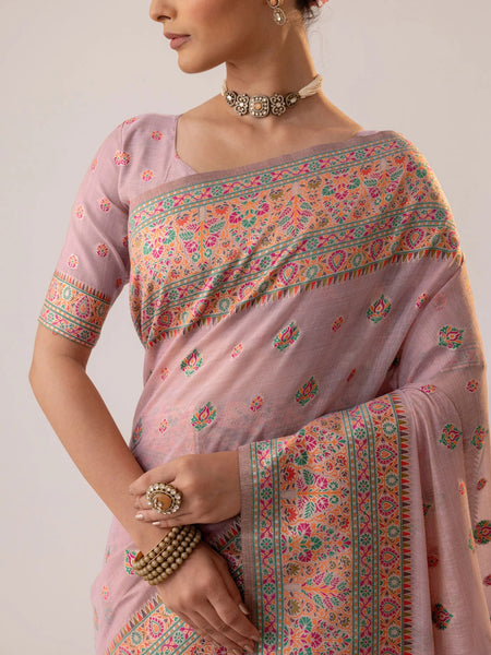 Saba Cotton Purple Saree