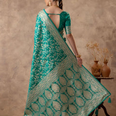 Rajsi Green Satin Saree
