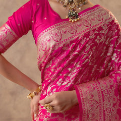 Rajsi Pink Satin Saree