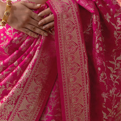 Rajsi Pink Satin Saree