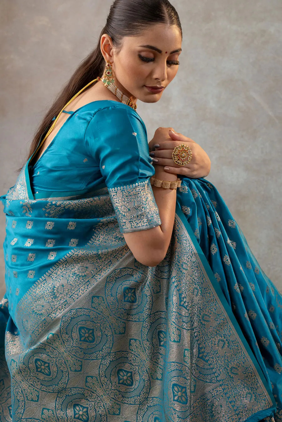 Aarohi Blue Saree