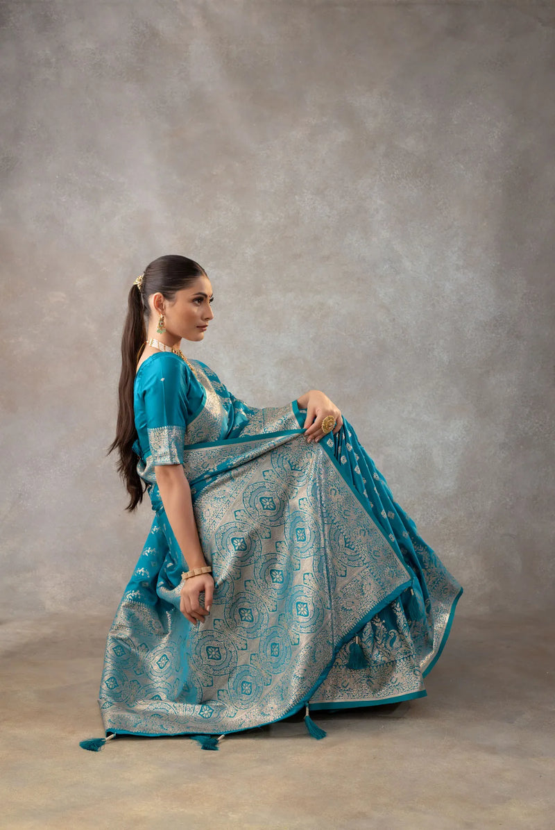Aarohi Blue Saree