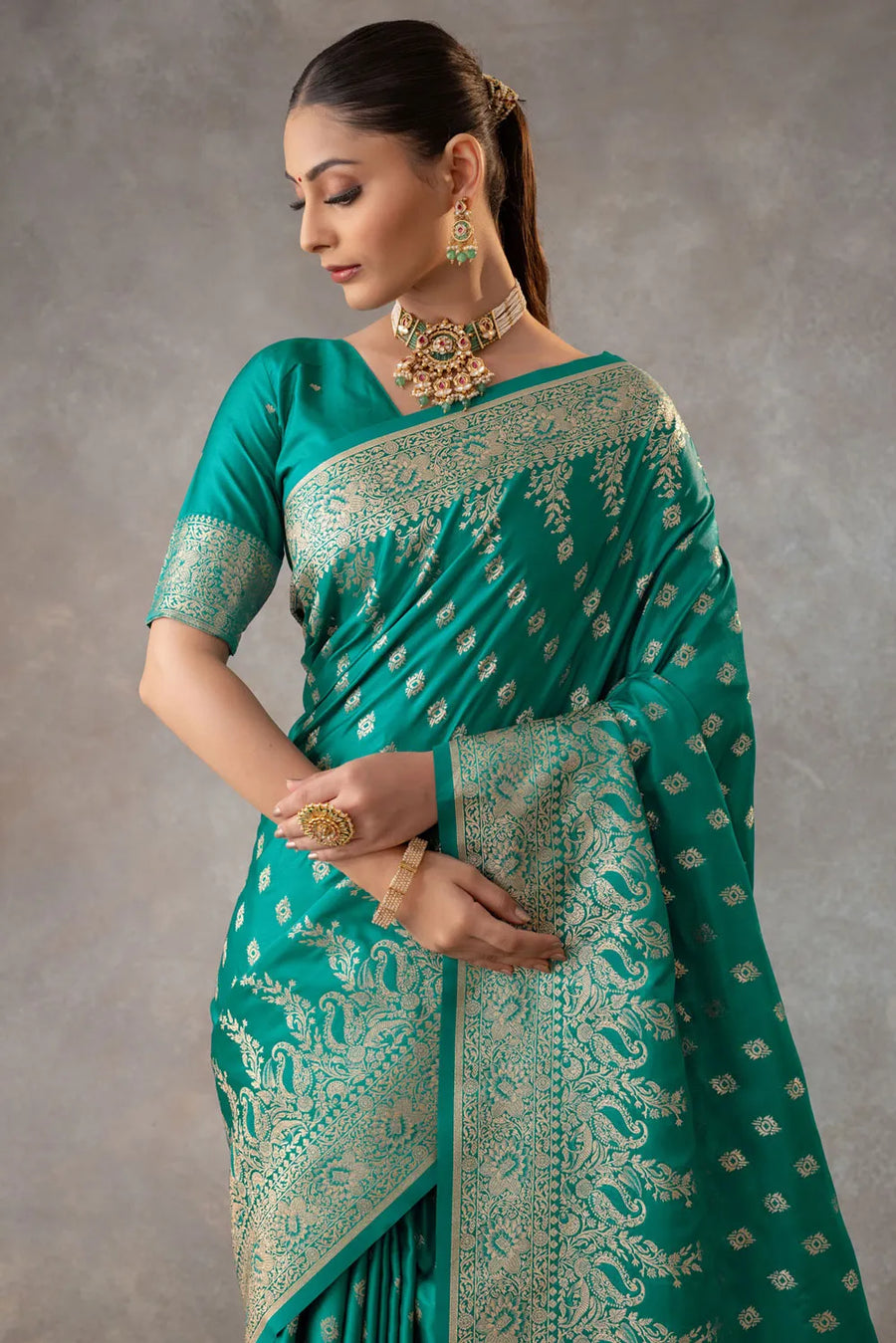 Aarohi Green Saree