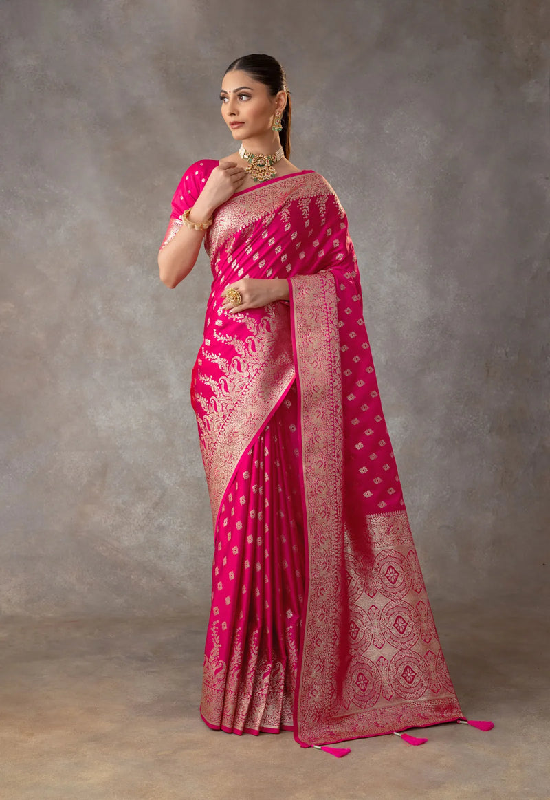 Aarohi Pink Saree
