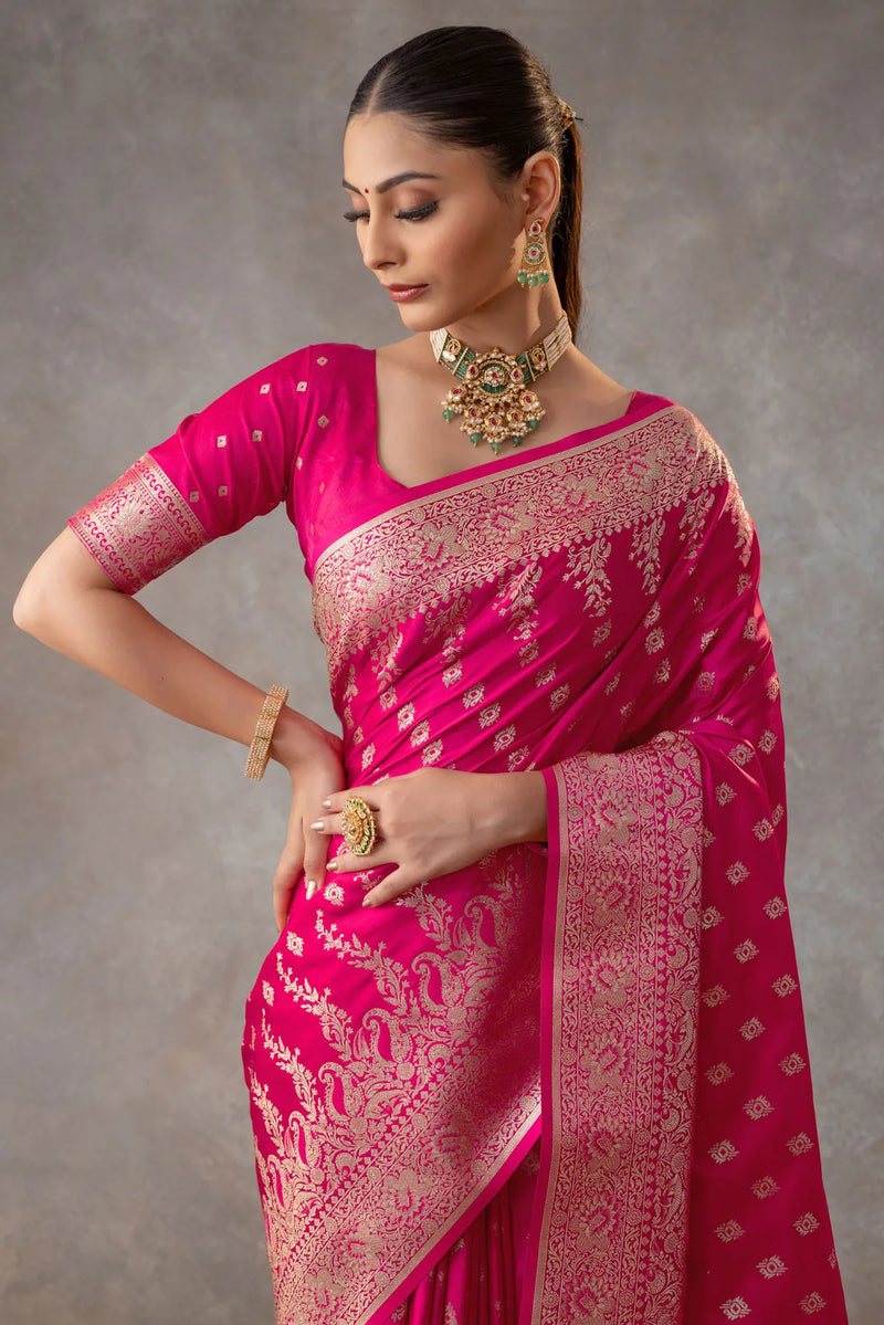 Aarohi Pink Saree
