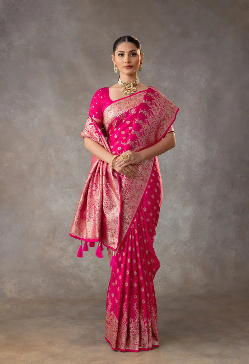 Aarohi Pink Saree