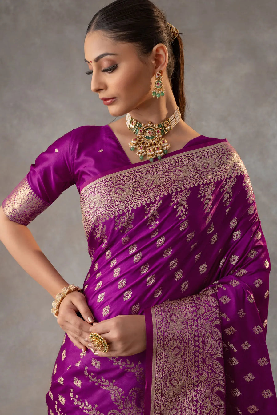 Aarohi Purple Saree