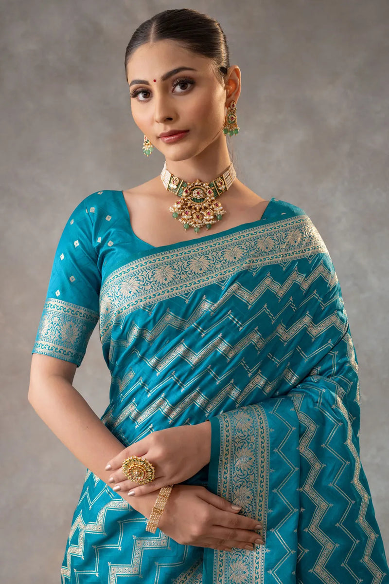 Vaidehi Blue Saree