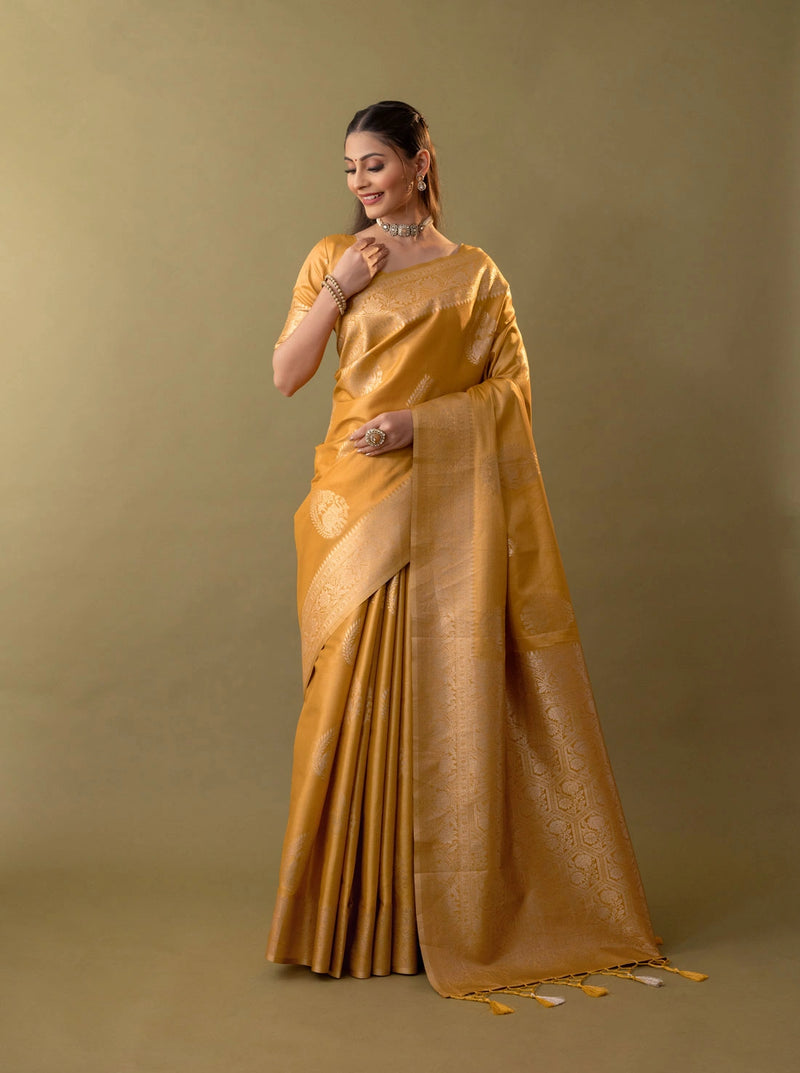 Imperial Silk Yellow Saree