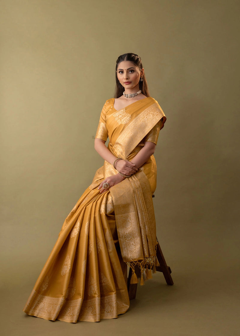Imperial Silk Yellow Saree
