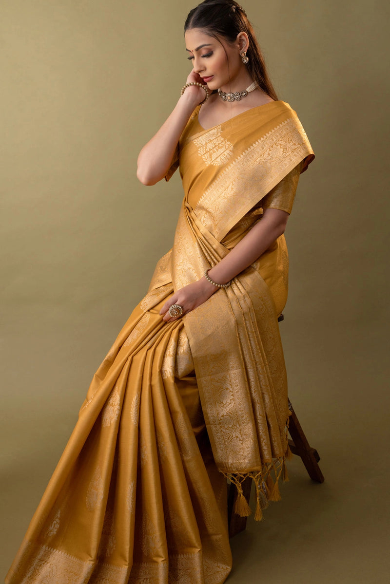 Imperial Silk Yellow Saree
