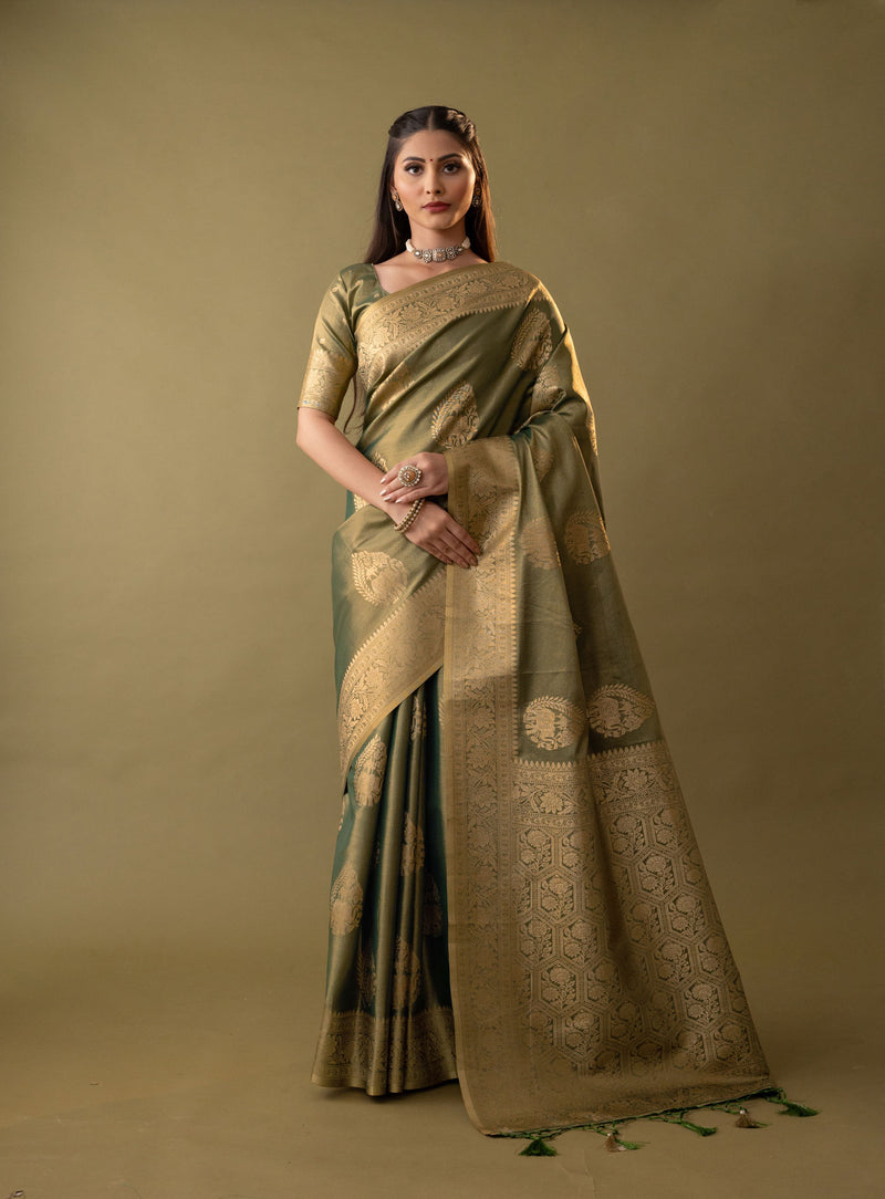 Imperial Silk Green Saree