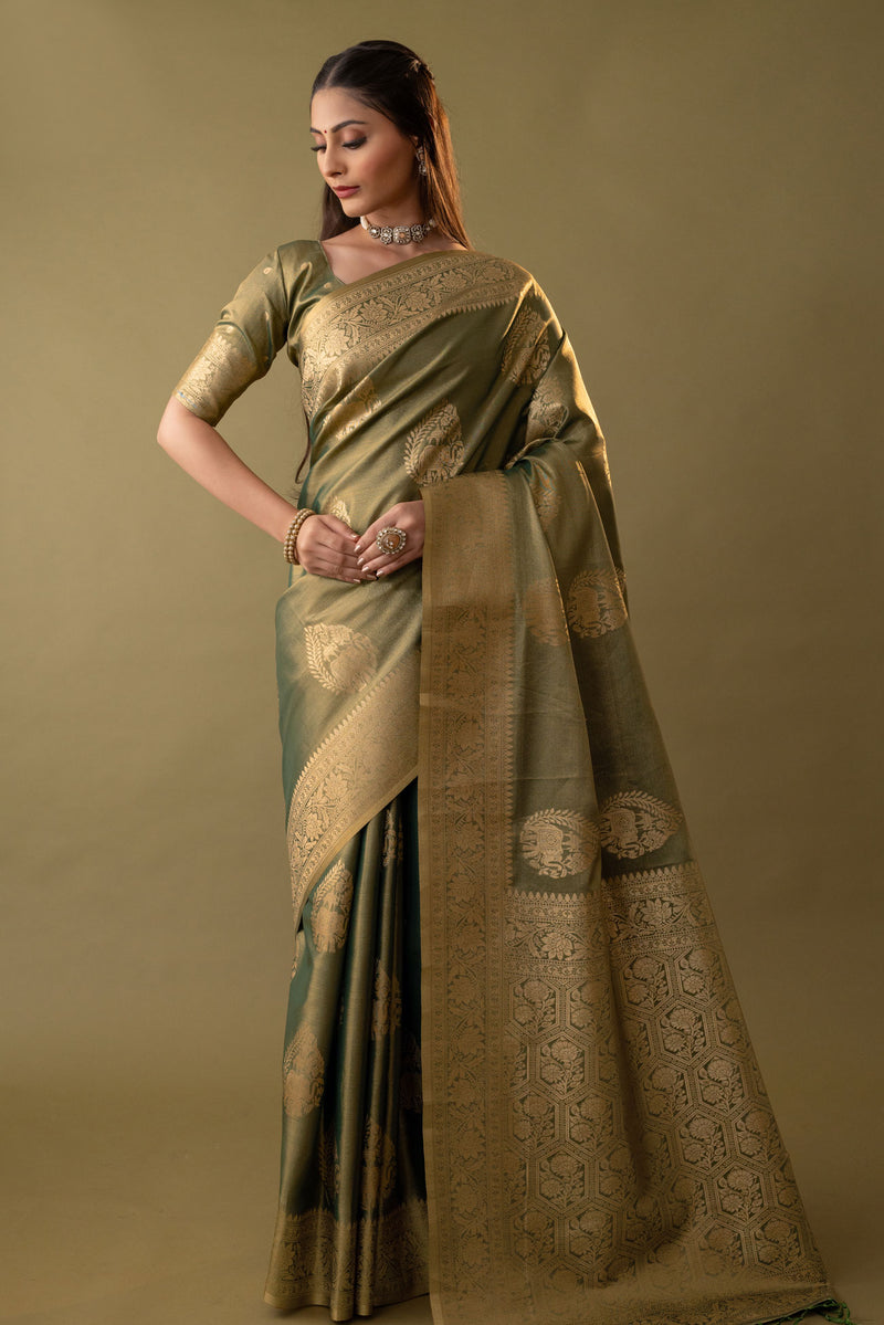Imperial Silk Green Saree