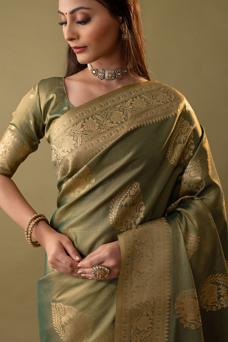 Imperial Silk Green Saree