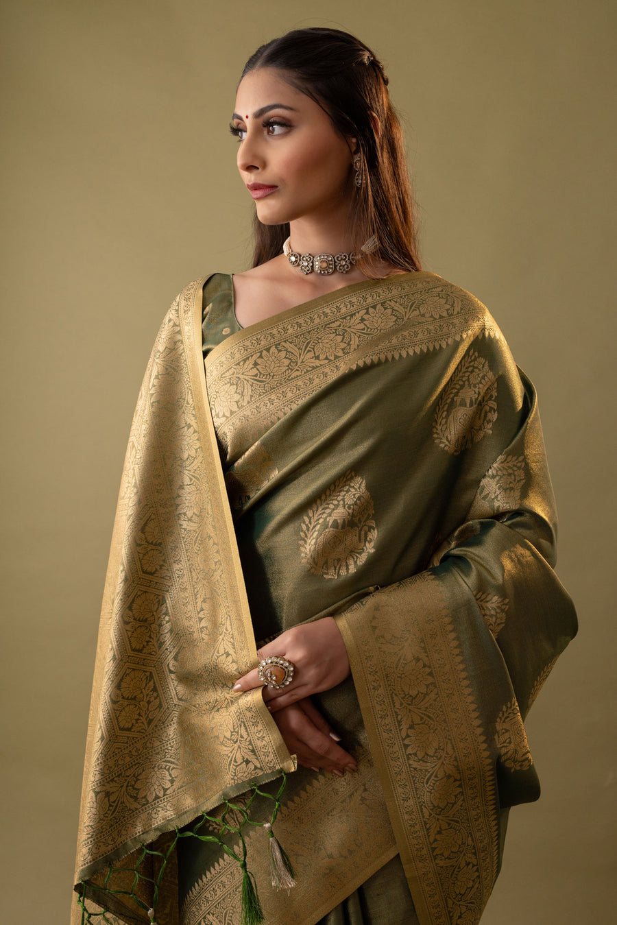 Imperial Silk Green Saree