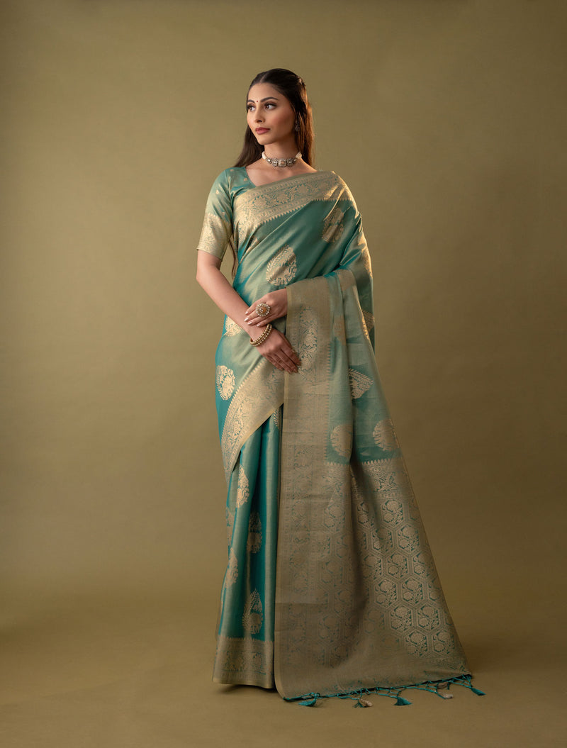 Imperial Silk Blue Saree