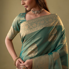 Imperial Silk Blue Saree